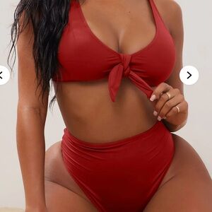 Fashion Nova Bold Red Bikini Set